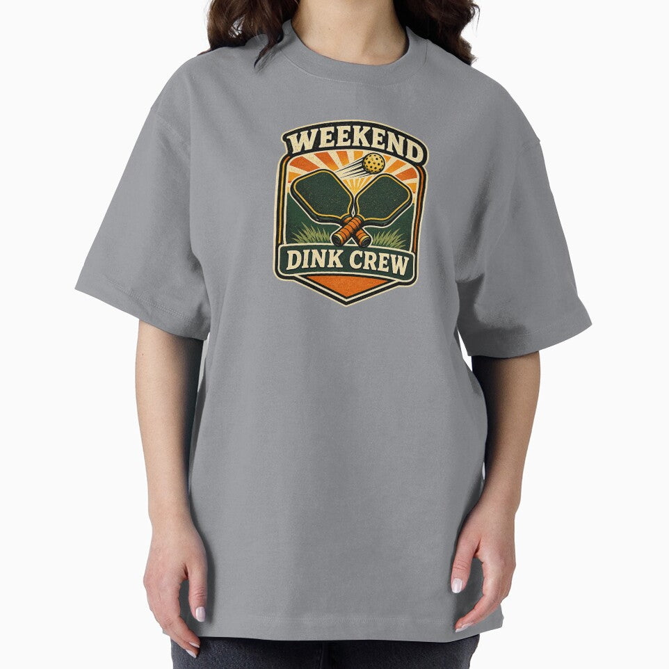 Weekend Dink Crew | Funny Pickleball Retro Badge Design by EastEndTownie