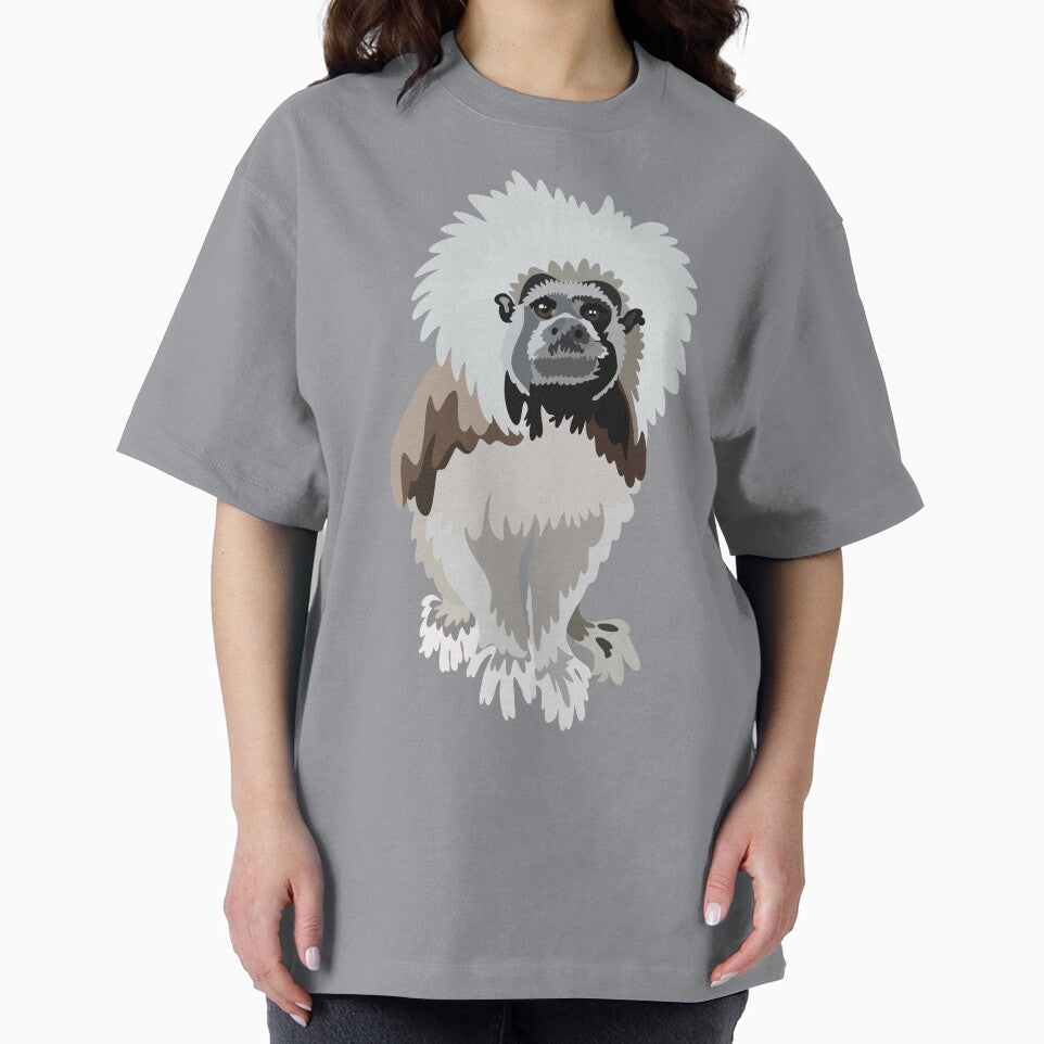 C is for Cottontop Tamarin,Cottontop Tamarin Artwork – Adorable Primate Illustration and Wildlife Design by PrettylittlepastelUk