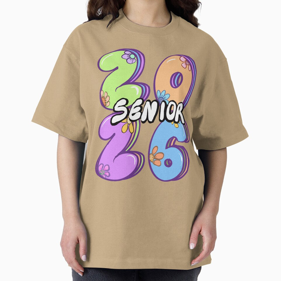 Senior 2026 Graduation Pastel Bubble Letters Wildflower Aesthetic by Artonmytee