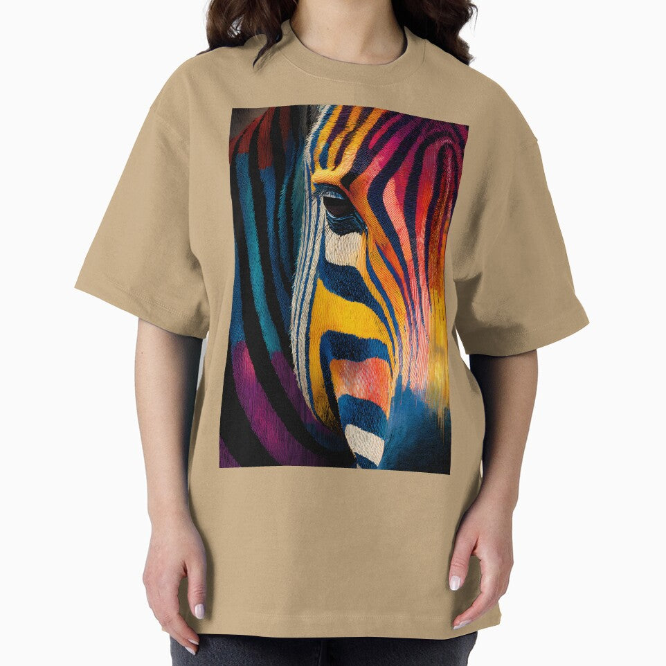 Protect the Zebra Spirit - Dynamic Close-Up with Colorful Patterns and Energy by OlfactoART Studio