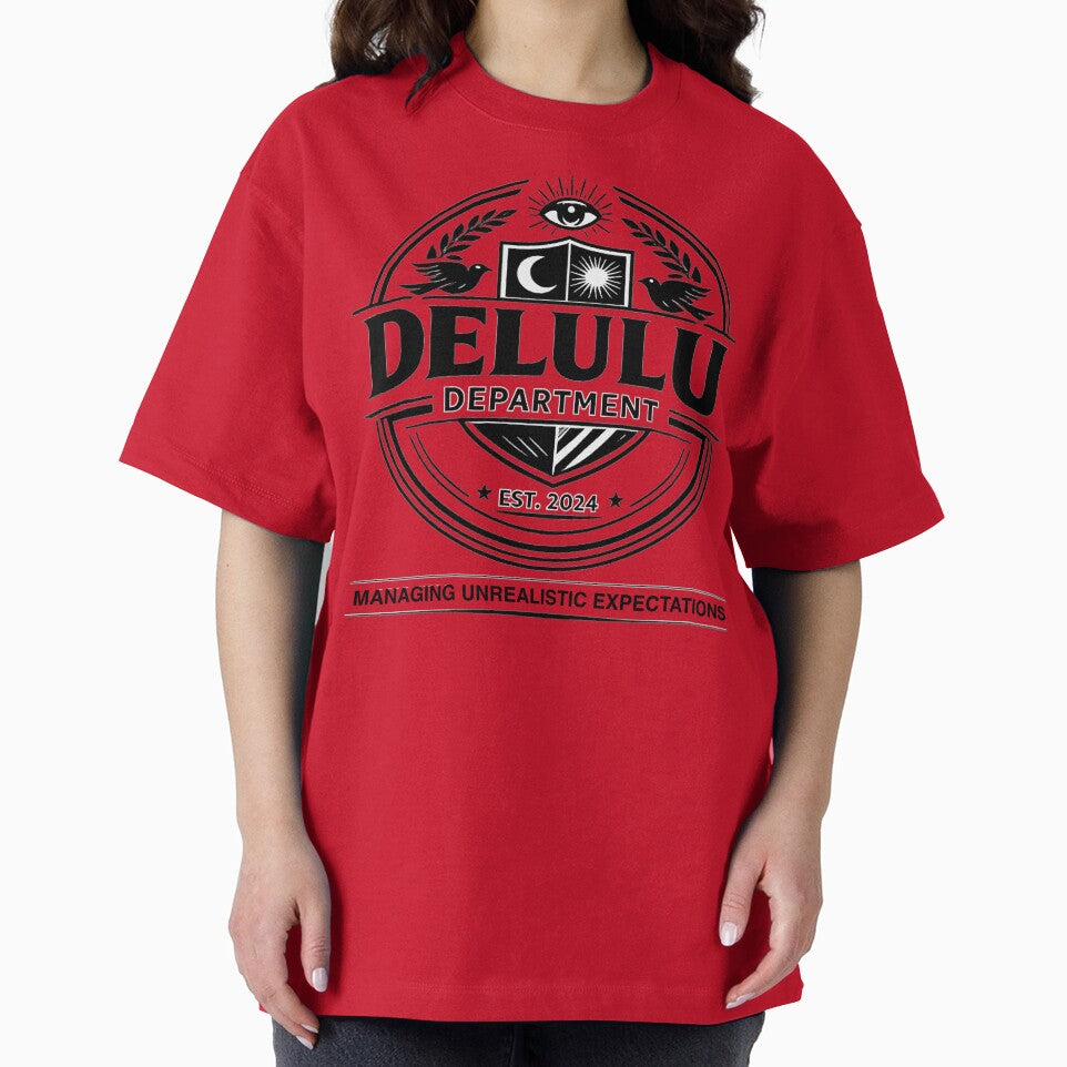 Delulu Department Varsity Crest Funny Meme Aesthetic by WERSY