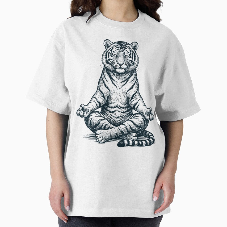 Vintage Tiger Yoga Lotus Meditation Lover by DoodleTortle