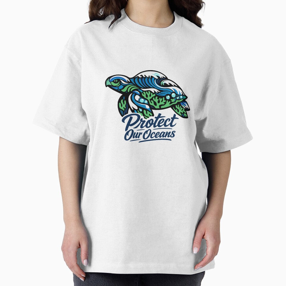 Sea Turtle Wave Coral Ocean Conservation Art by Nuvoro Eco Awareness