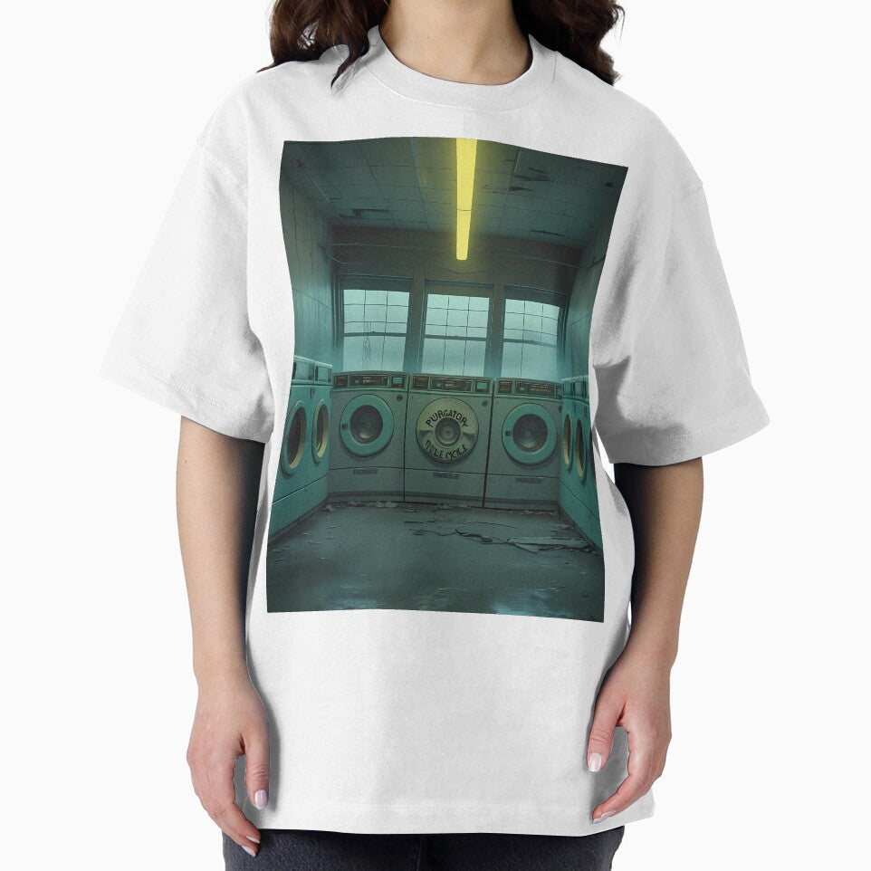 PURGATORY CYCLE - Liminal Space Laundromat Art for Horror Fans & Dreamcore Aesthetic, Glow-in-the-Dark Posters by Rilindi