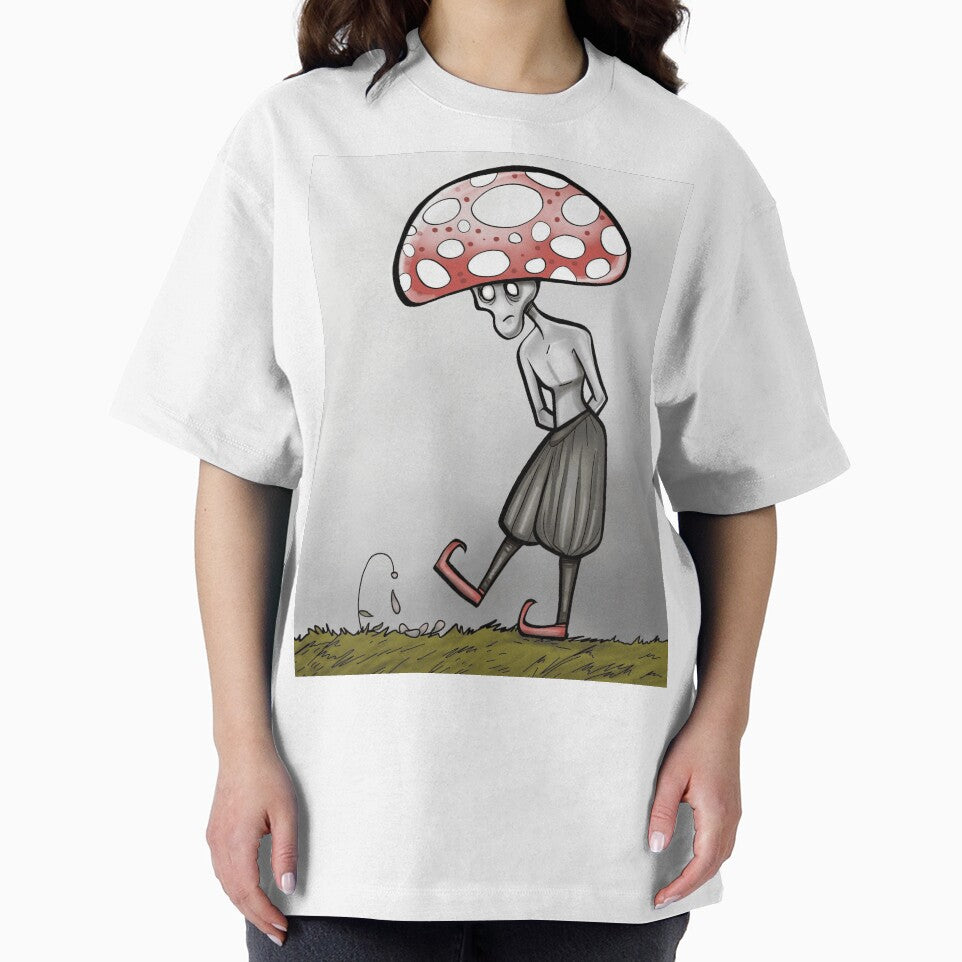 Sad Red Fly Agaric Mushroom Man Goblin Illustration by CosmicGloom