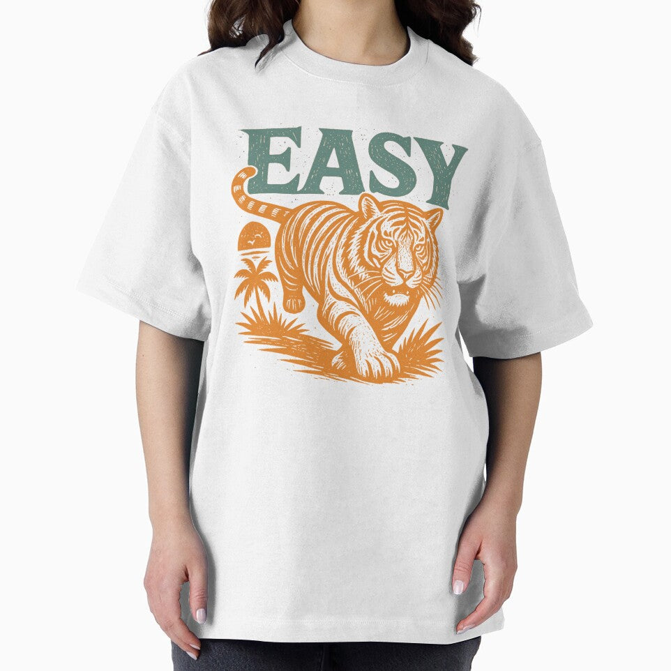 Easy Vintage Retro Tiger Summer Wildlife by Auchi_Verse