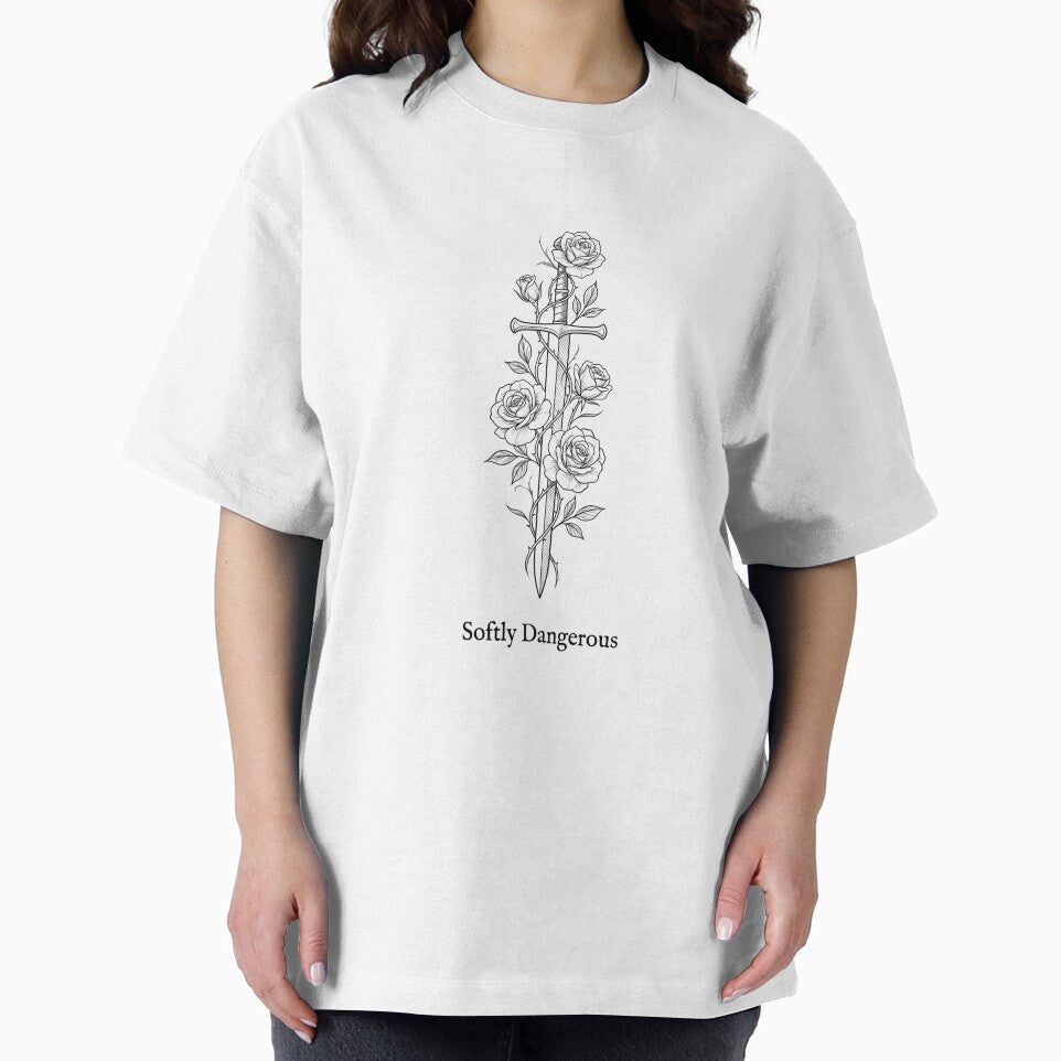 Softly Dangerous Dark Academia Sword and Roses Vintage Graphic by Ortsas