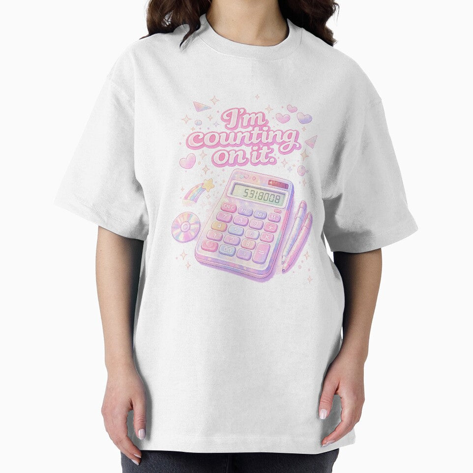 Girl Math: I'm Counting On It 53180008 Calculator Meme Sticker | Funny Pink Aesthetic Gift by DeluluDept