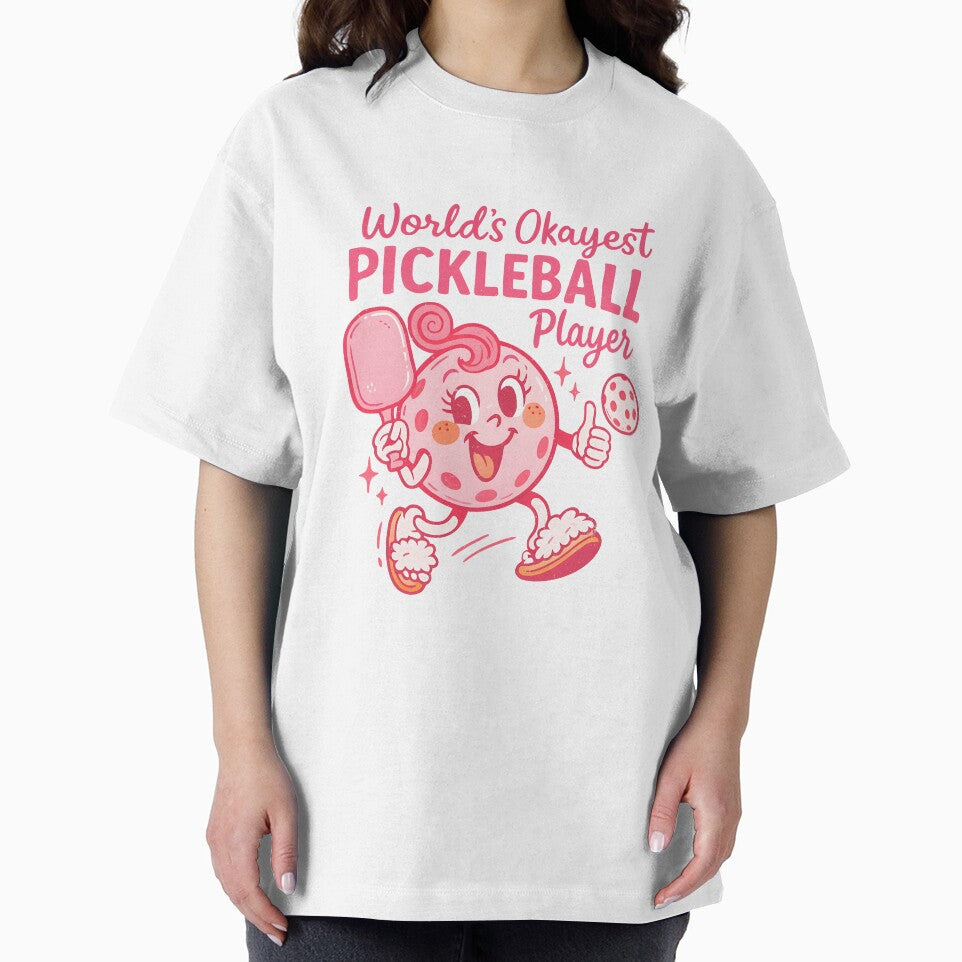 Pink Pickleball Player Girly Pickle Character by HowToCanadian