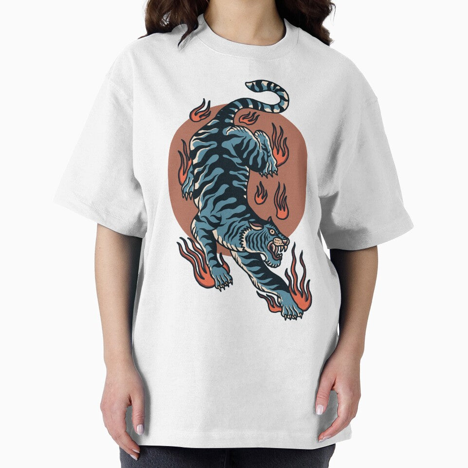 Blue Tiger On Fire by helenafeyre