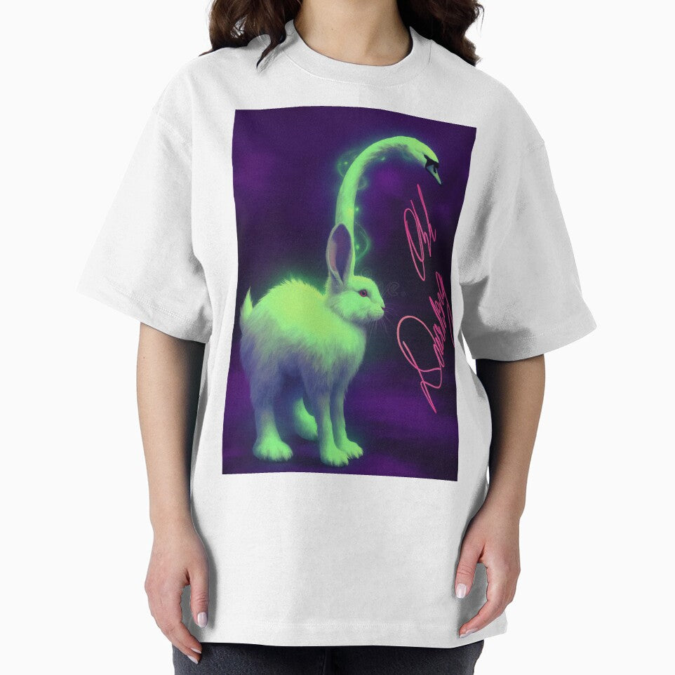 Darling Swan Bunny - Cult Horror Book Art by y2kponyclub