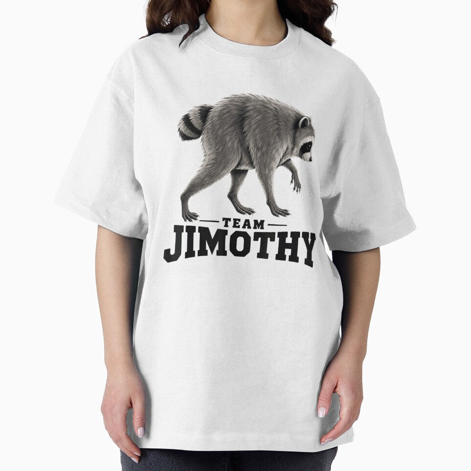 Team Jimothy Funny Raccoon Fan Club Vintage Wildlife Mascot Design by DienesAngele