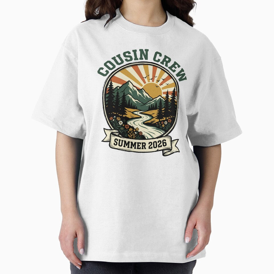 Cousin Crew Summer 2026 Funny Retro Family Vacation Squad Design by get55shirt