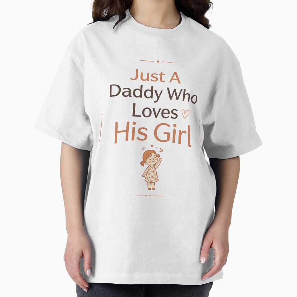 Just A Daddy Who Loves His Girl Minimal Cute Father Daughter Typography Gift Design by Im-Ara