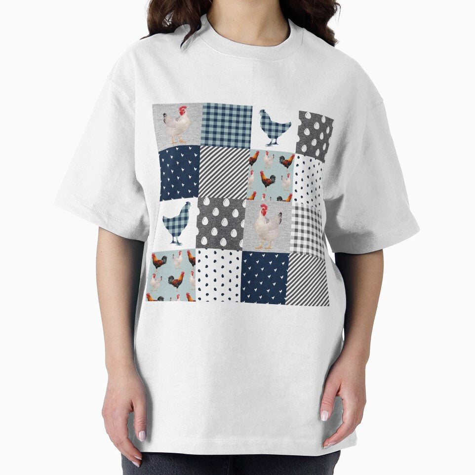 Funny Chicken Mint Plaid by SisileeGift