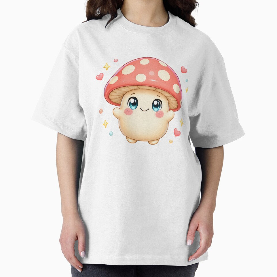 Kawaii Mushroom Character | Cute Cottagecore Goblincore Art by Dulxoz