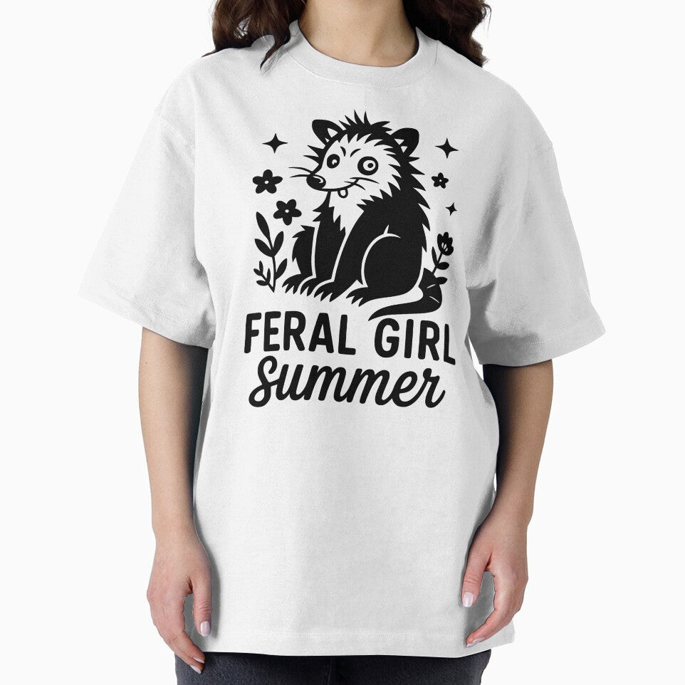 Feral Girl Summer Possum Funny Opossum Meme by Eh Plus Designs
