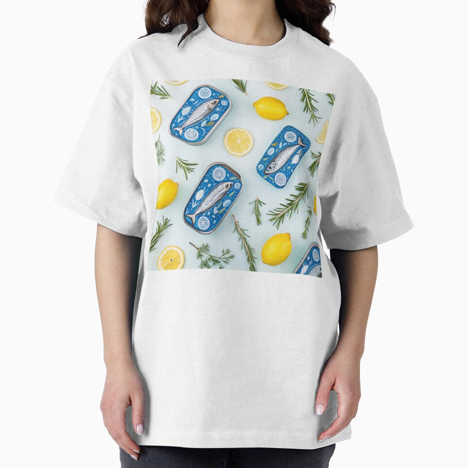 Sardines And Lemons Mediterranean Summer Pattern by DreamLeafCo