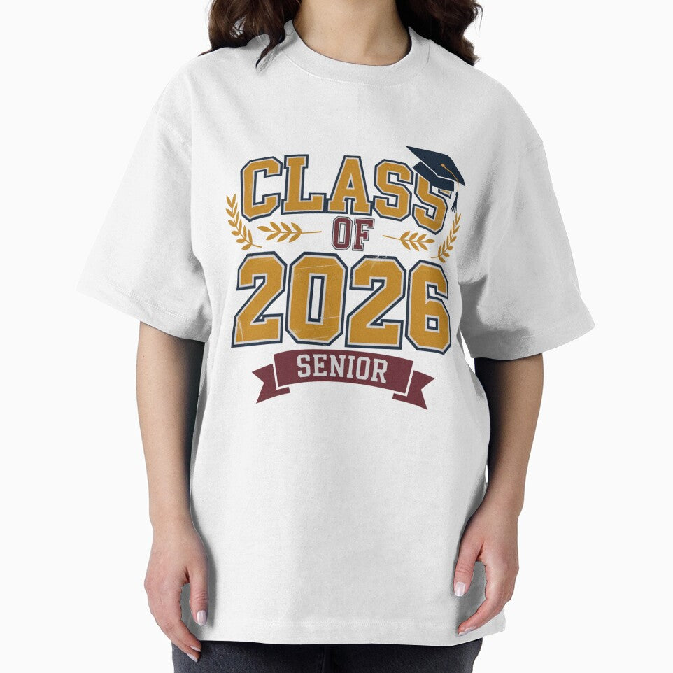 Class of 2026 Senior Graduation Vintage Varsity Design by What a cute-Tee
