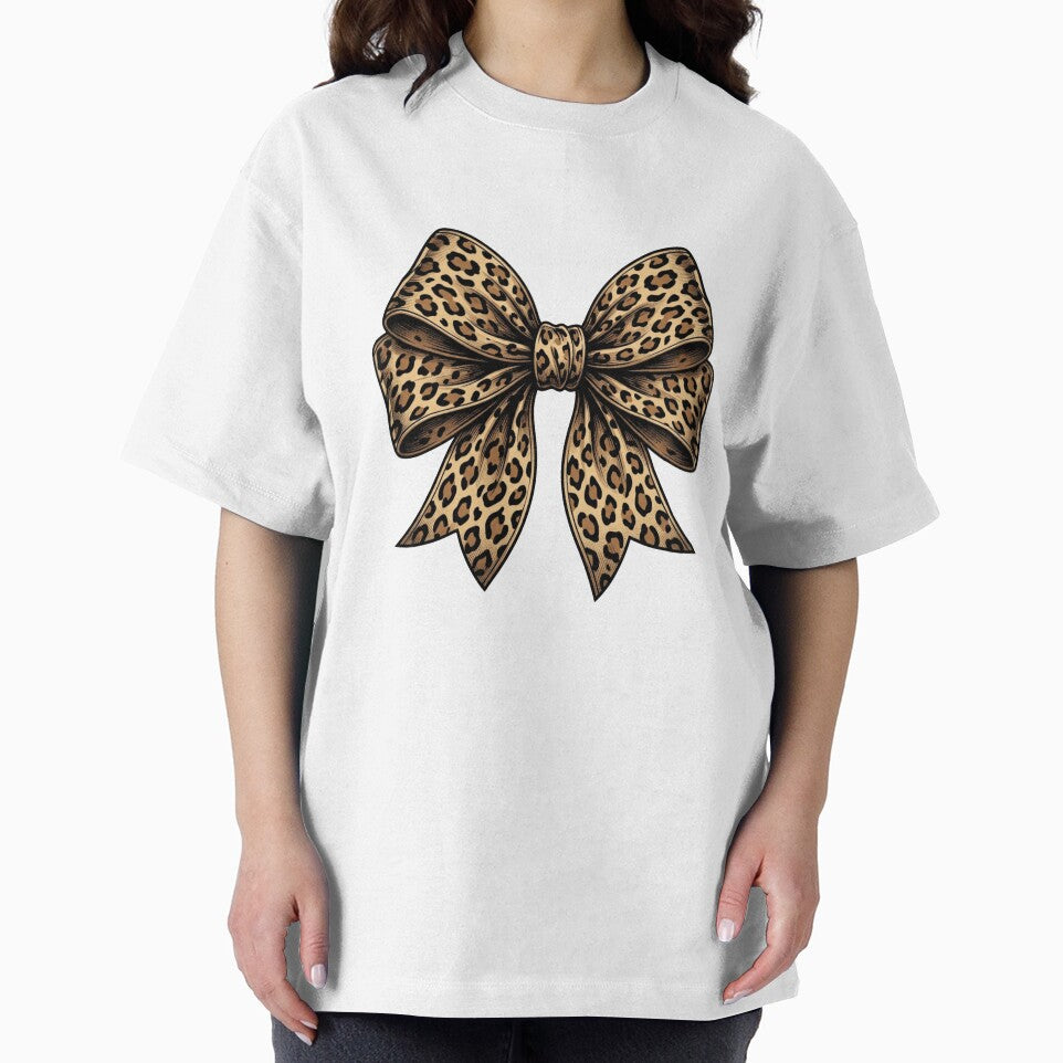 Leopard Print Bow Aesthetic Trendy Cheetah Animal Pattern by raedattia