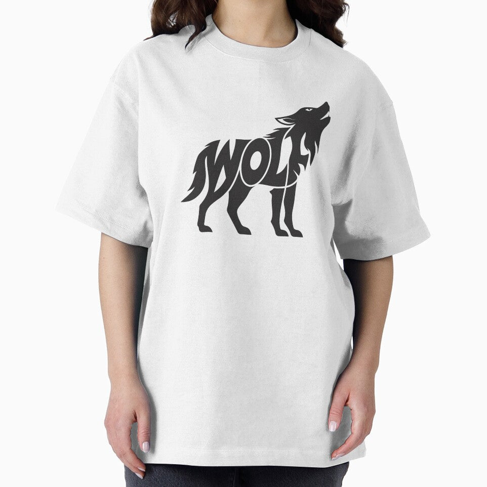 Wolf Silhouette Typography Design – Bold Minimalist Art by Vextura