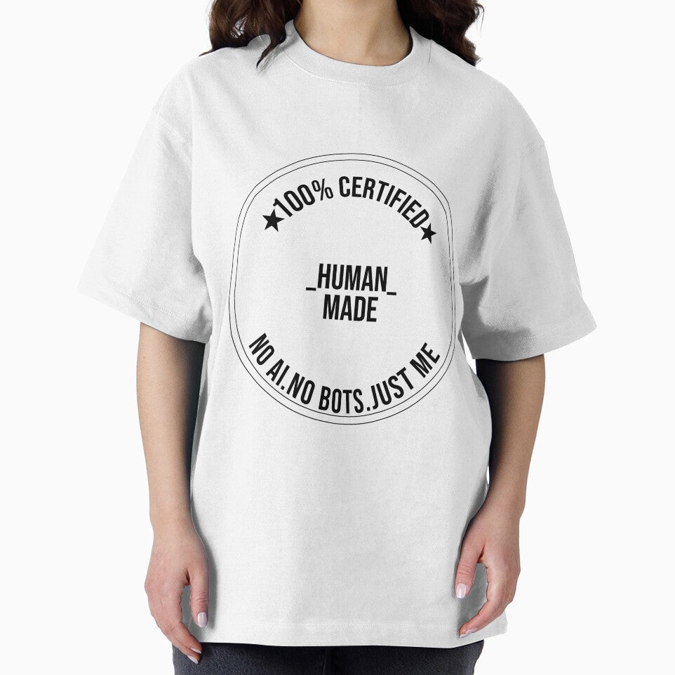 100% Human Made - Certified No AI Funny Artist Designer Anti AI Gift by navygandesign