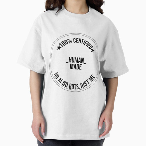 100% Human Made - Certified No AI Funny Artist Designer Anti AI Gift by navygandesign