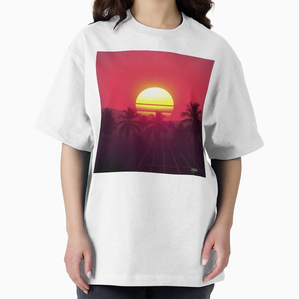 Synthwave Summer Retro 80s Neon Landscapes 368 by Benito Del Ray