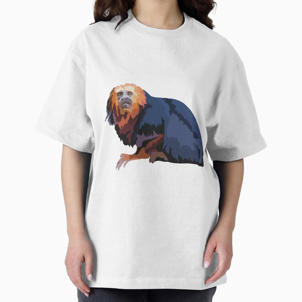 G is for Golden Headed Lion Tamarin ,Golden-headed Lion Tamarin – Vibrant and Rare Tropical Primate Illustration by PrettylittlepastelUk