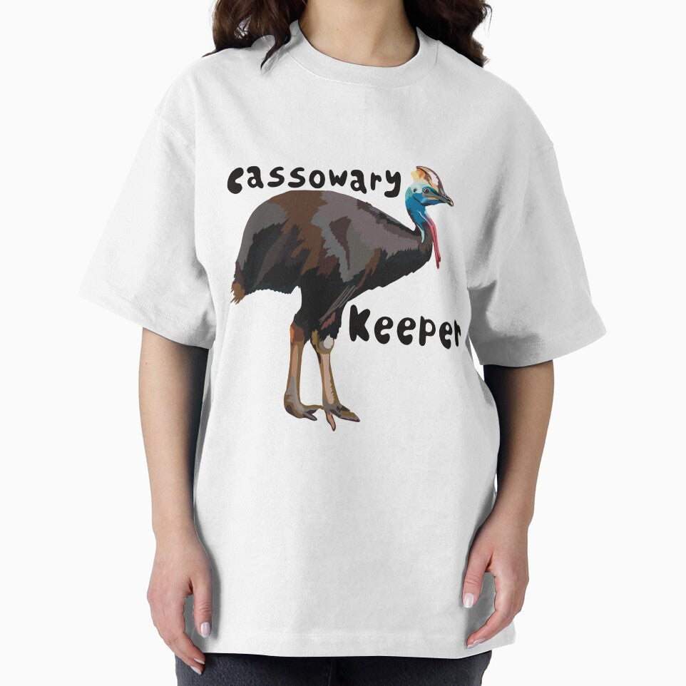 C is for Cassowary, Cassowary Artwork – Powerful Flightless Bird Illustration and Tropical Rainforest Wildlife Design by PrettylittlepastelUk