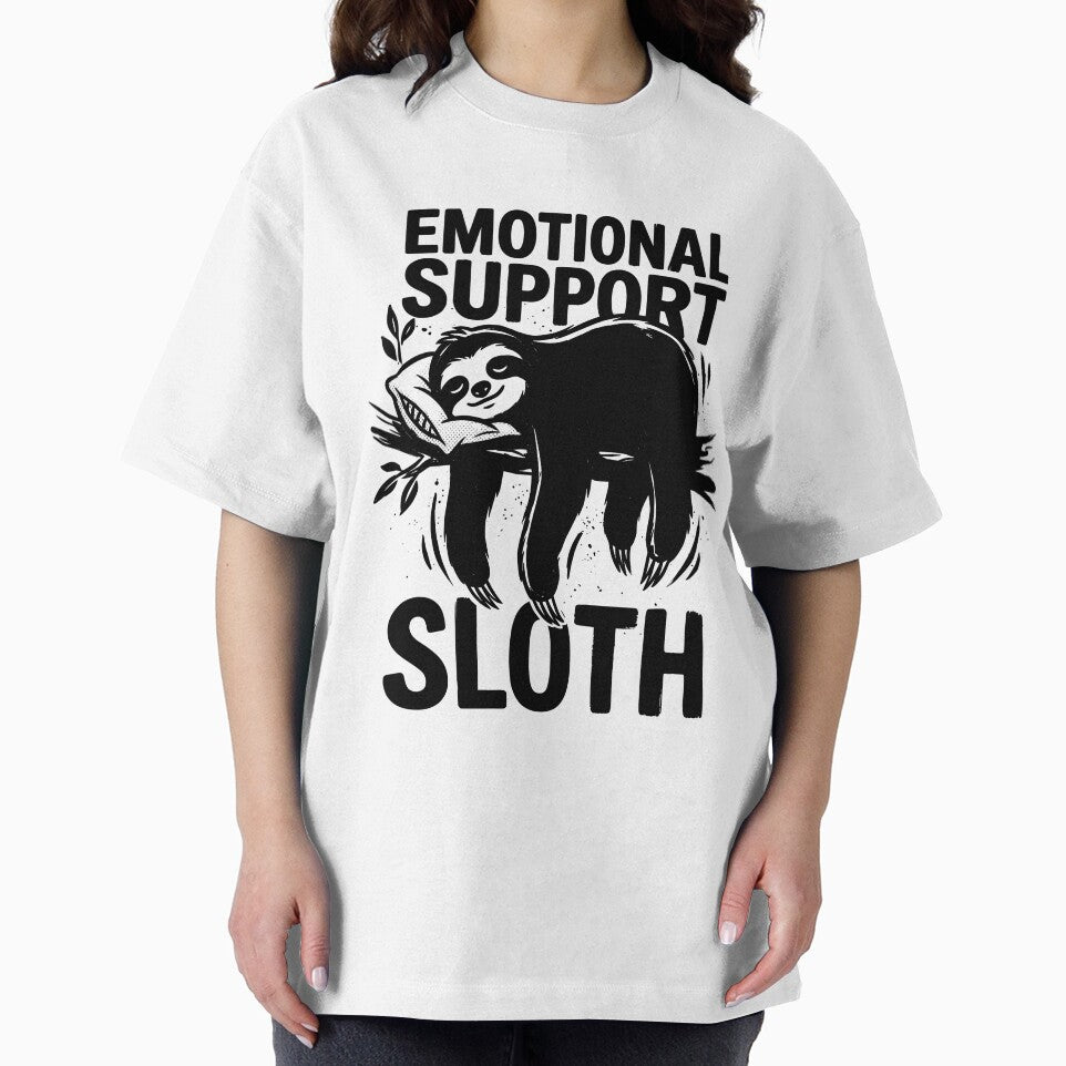 Funny Sloth design Emotional Support Sloth design, Cute Sloth Lover Gift Idea, Lazy Animal Humor Graphic Tee by AsturShop
