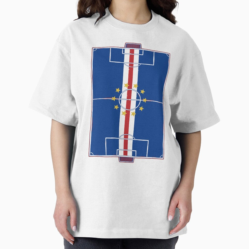Cape Verde Soccer Field Flag. by EunsooLee