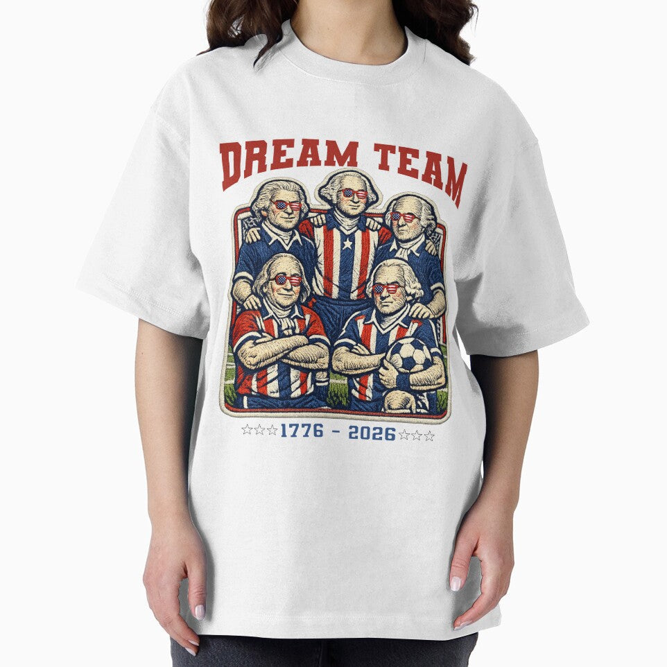 Dream Team USA Founding Fathers Soccer Team Funny 4th of July America 250th Anniversary by Youngkev-arts
