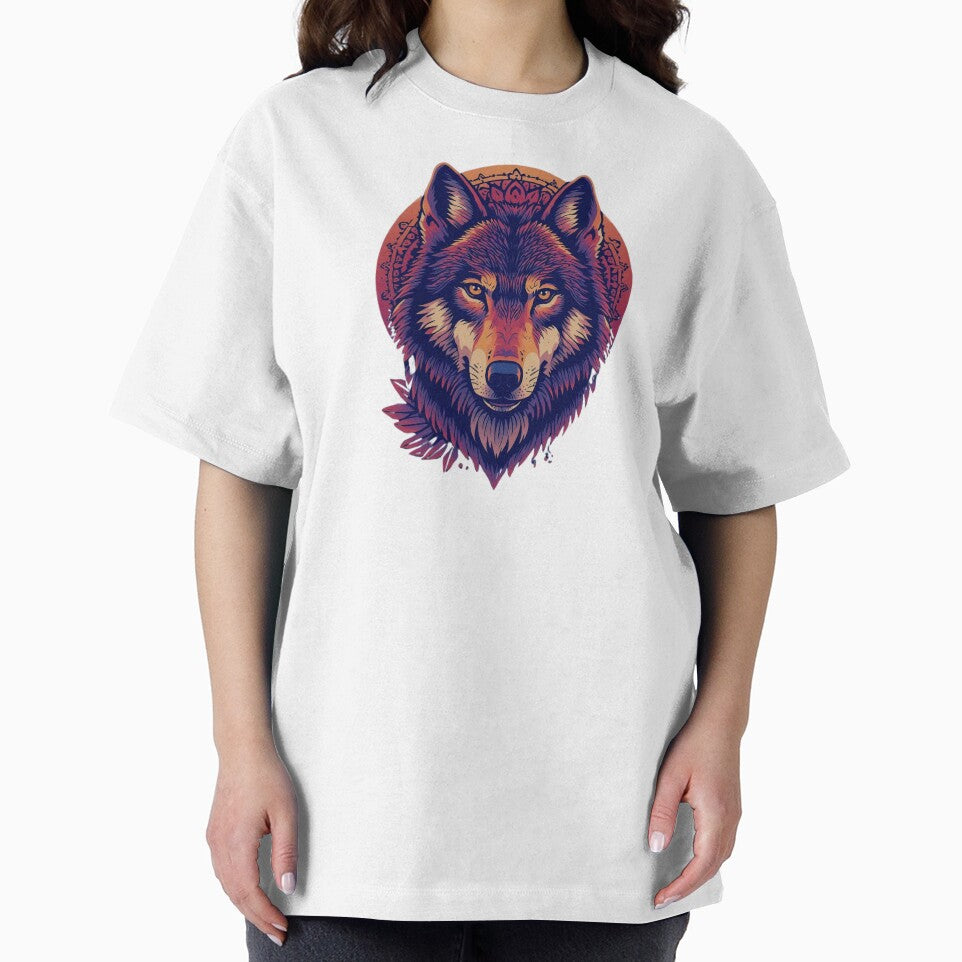 Neon tribal Wolf head tattoo art by Funetix