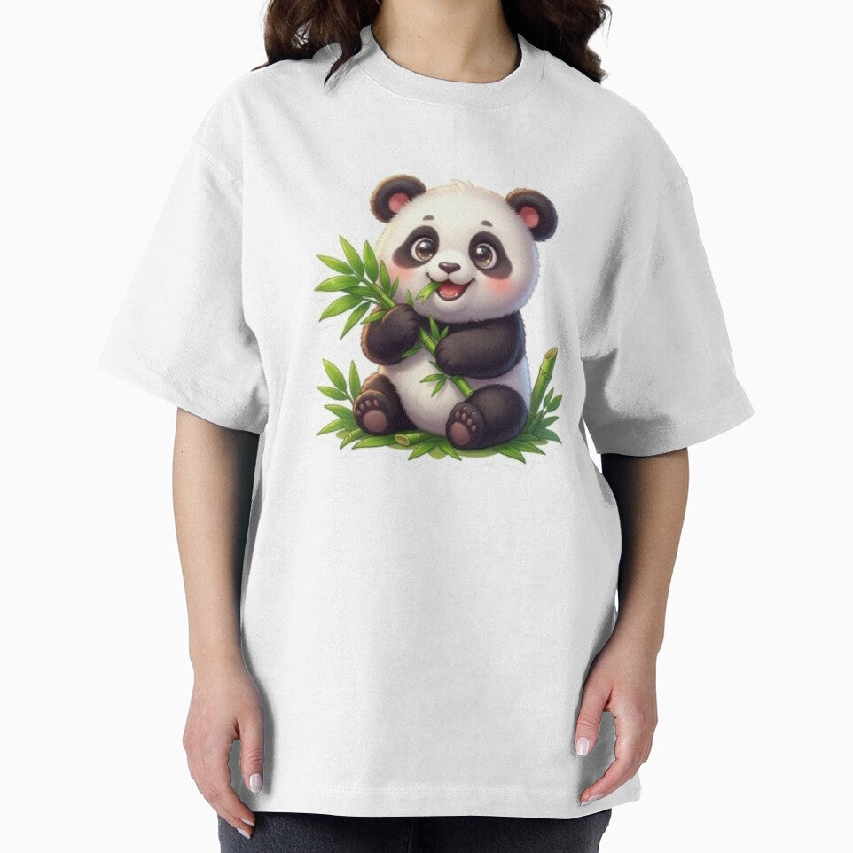 Cute Panda Eating Bamboo Kawaii 3D Sticker by MiniPrintMagic