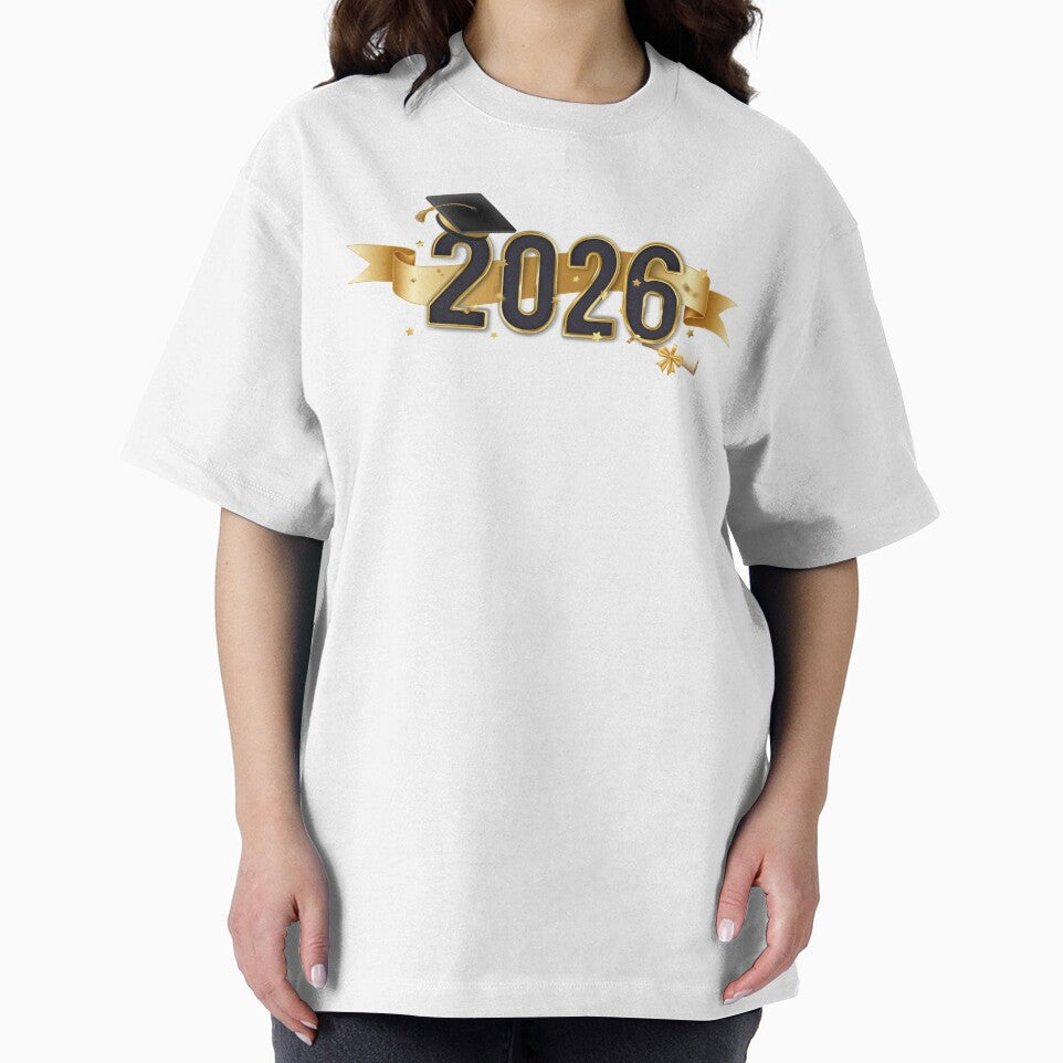 Graduate 2026 with Black Graduation Hat, Gold Star Confetti & Ribbon by JeweledDesigns