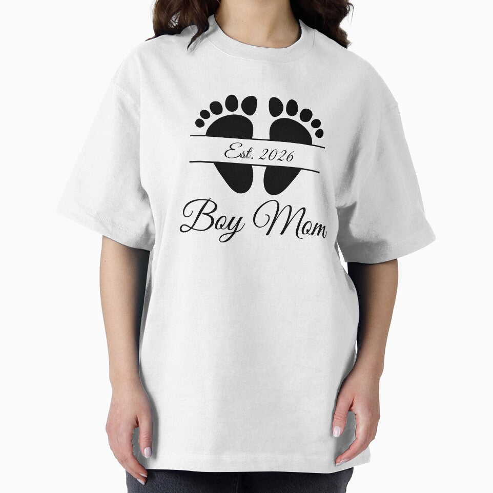 Boy Mom Est. 2026 with Footprint Design by JeweledDesigns