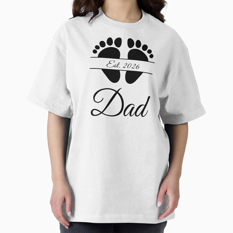 Dad Est. 2026 with Footprint Design by JeweledDesigns