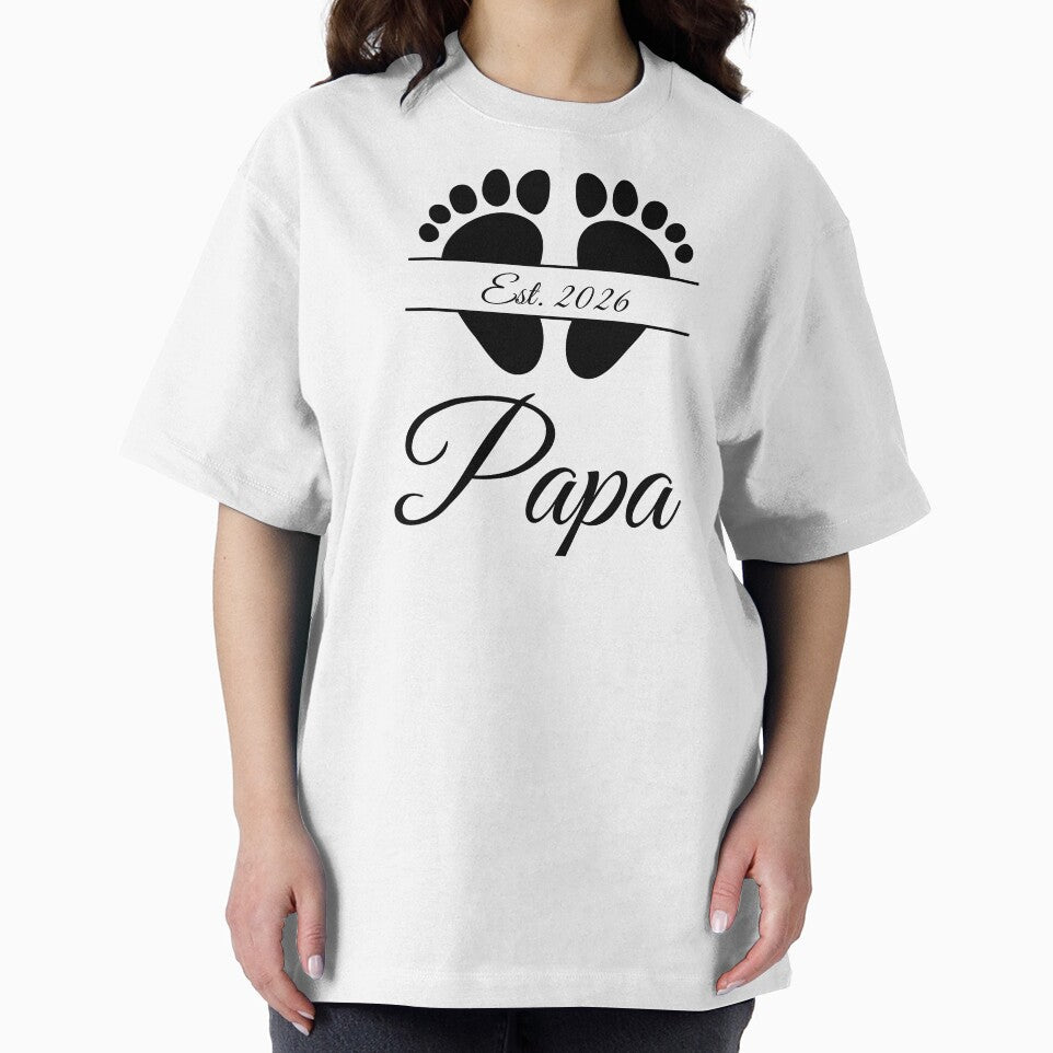 Papa Est. 2026 with Footprint Design by JeweledDesigns