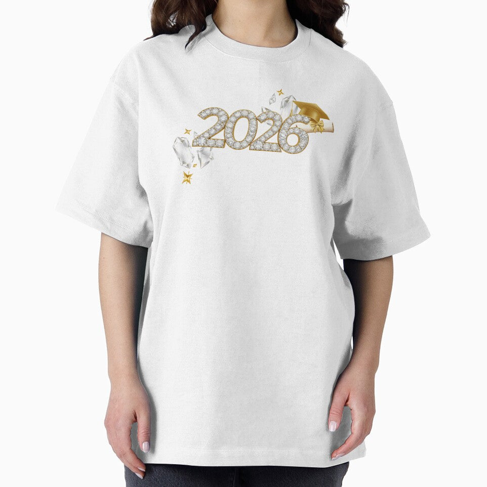 Graduate 2026 with Diamonds, Stars & Gold Graduation Hat by JeweledDesigns