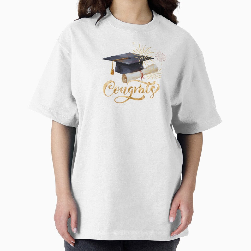 Congrats Graduate with Black Graduation Hat & Fireworks by JeweledDesigns