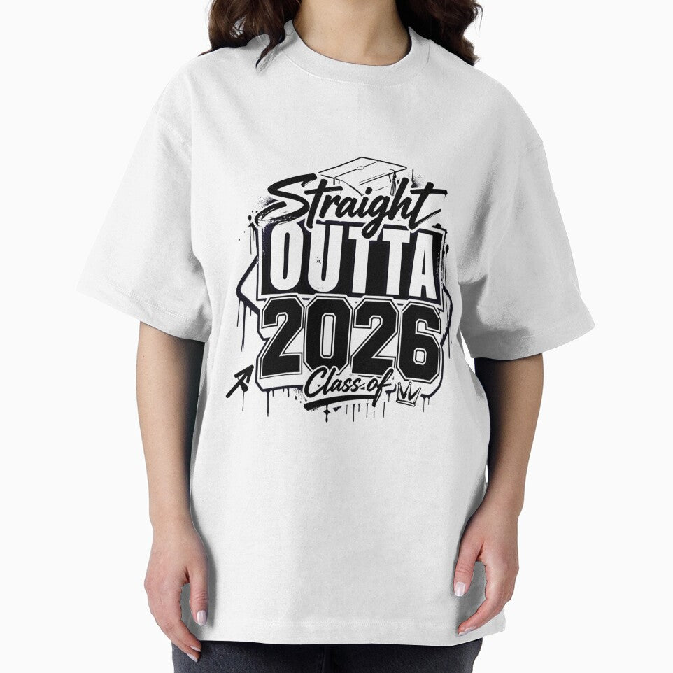 Straight Outta 2026 Graduation Retro Graffiti Design | Class of 2026 Senior Graduate Tee by ABLAT-CREATIONS