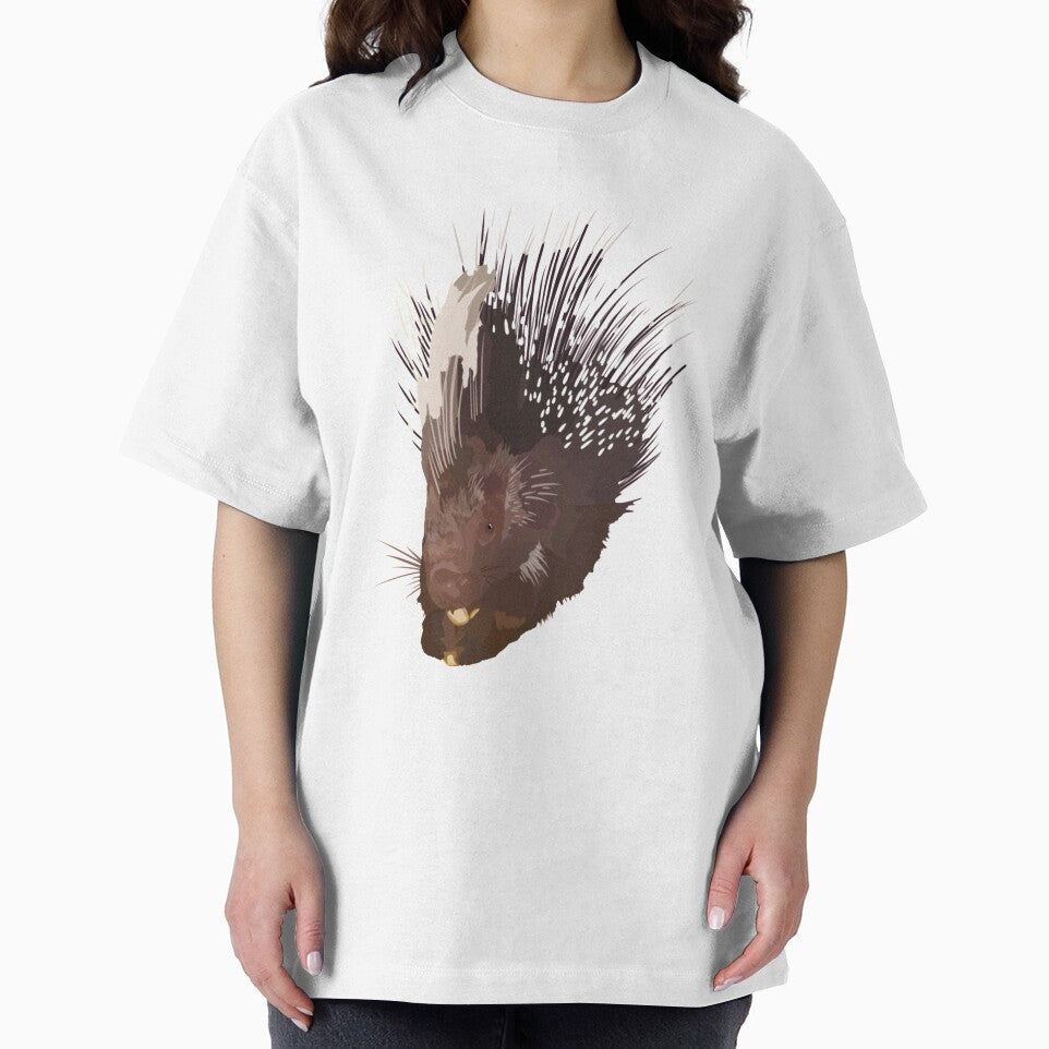 A is for African Crested Porcupine,African Crested Porcupine Artwork – Striking Rodent Illustration and Wildlife Design by PrettylittlepastelUk
