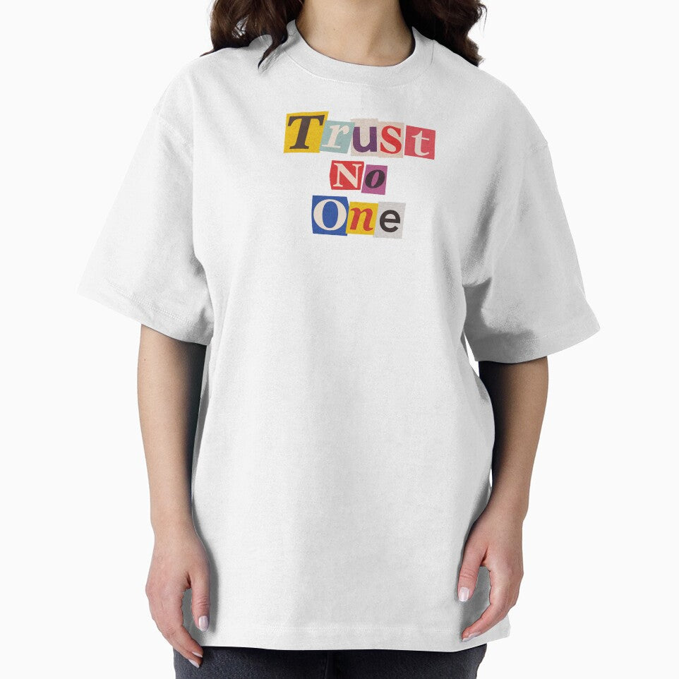 Trust No One – Cutout Collage Typography Sticker by tviyluv