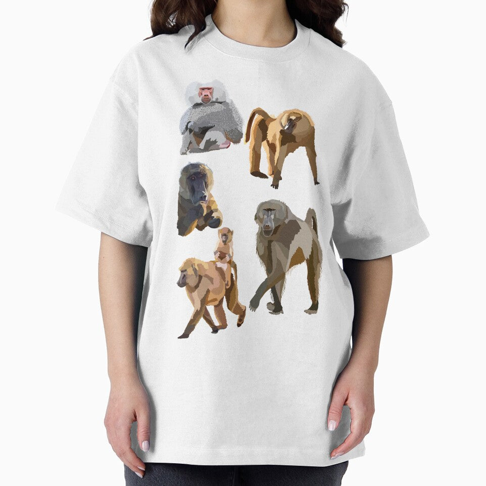 B is for Baboon, Baboon Artwork – Strong Primate Illustration and African Wildlife Design by PrettylittlepastelUk