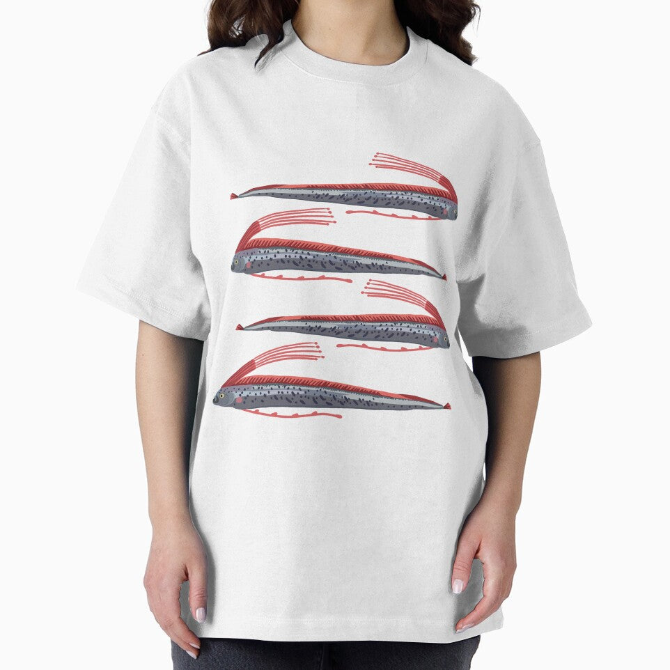 O is for Oarfish,Oarfish – Mysterious Deep Sea Giant Illustration by PrettylittlepastelUk