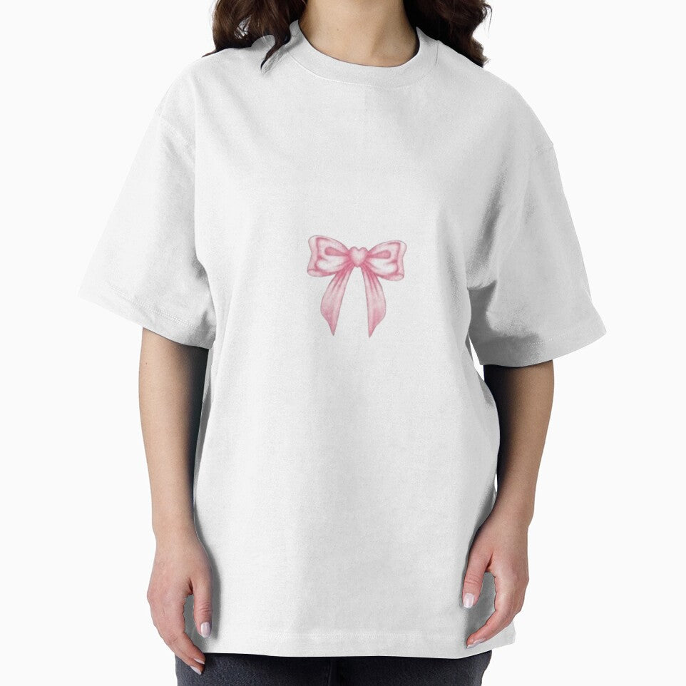 pink heart bow by 22