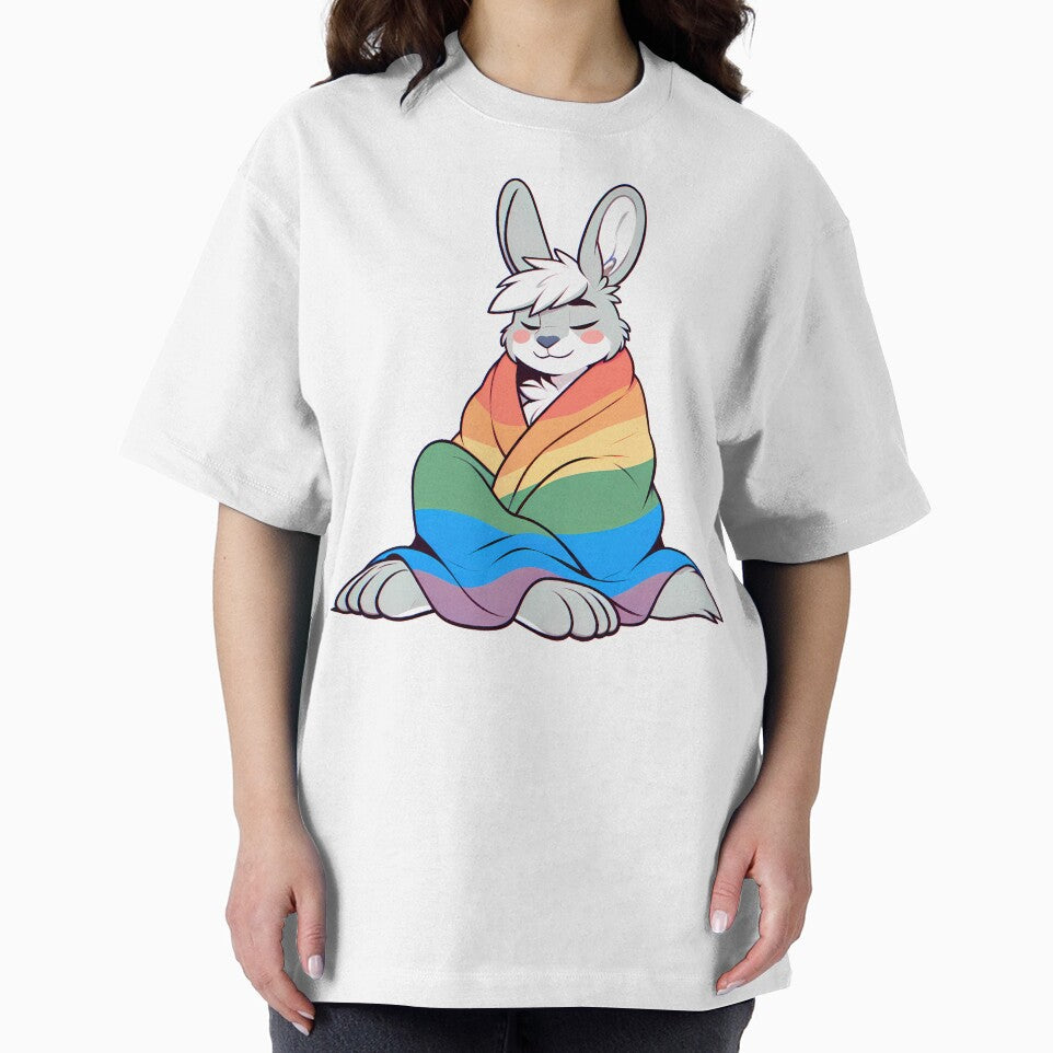 Comfy Womfy Furry Pride Rabbit LGBTQ Rainbow by BlueBullBazaar