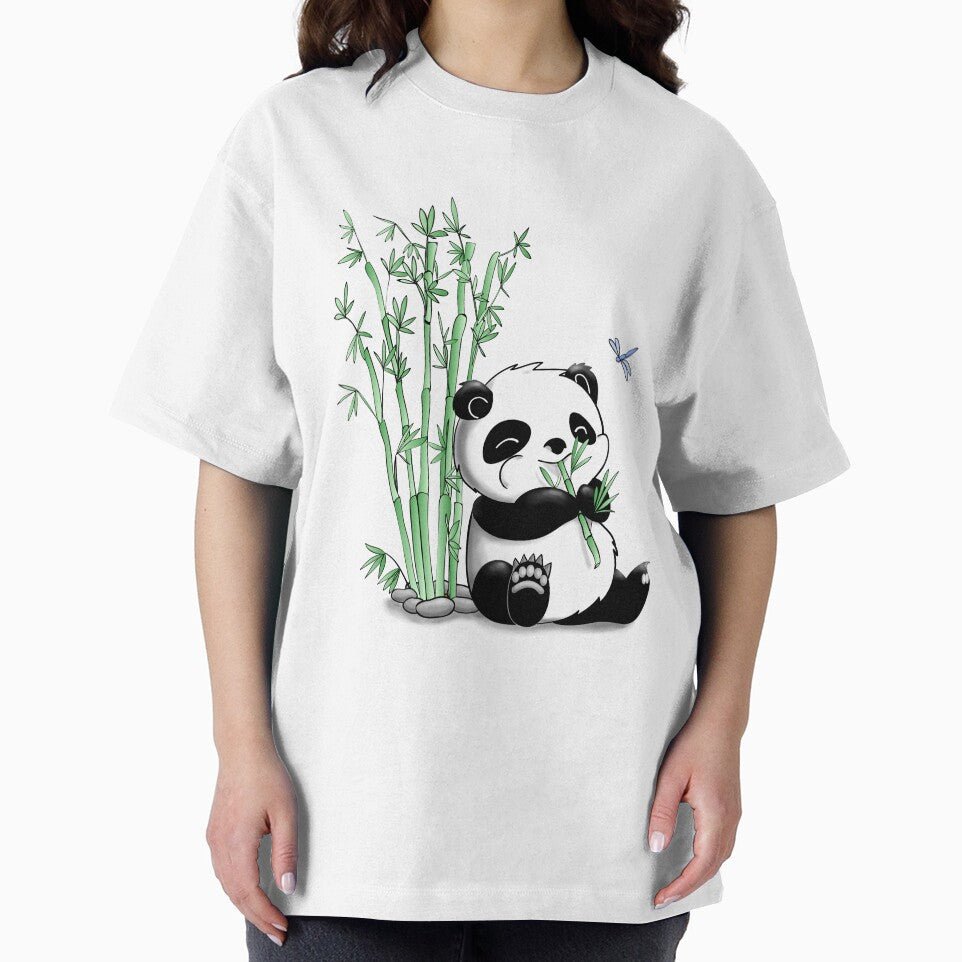 Panda Eating Bamboo by Shelly Kei