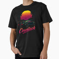 Retro Sunset Lamborghini Countach – Vaporwave Synthwave Car Art by TheArtOfCar